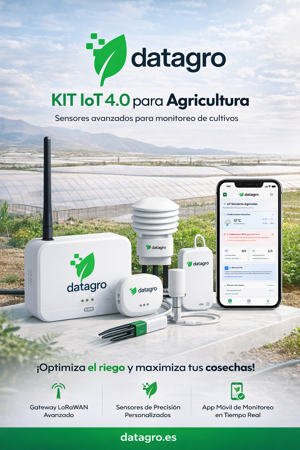 Kit Datagro Gateway + Sensores IoT